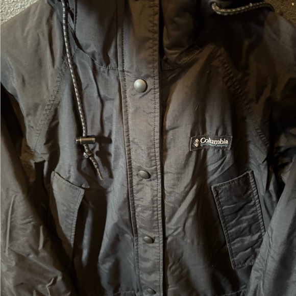 Columbia Black Parka Raincoat Lightweight Waterproof Design - Picture 3 of 7